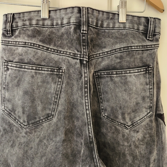 Hot Topic Black Star Grommet Wide Leg Denim Pants Jeans Grunge Goth Punk Size 7 - Picture 5 of 17